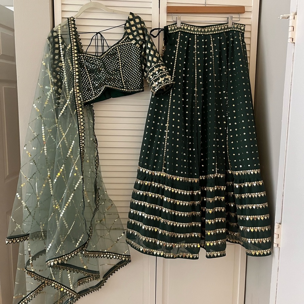 Beautiful custom stitched bridal lehenga for Indian celebration